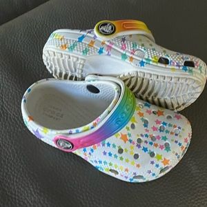 Crocs two pair girls size 7